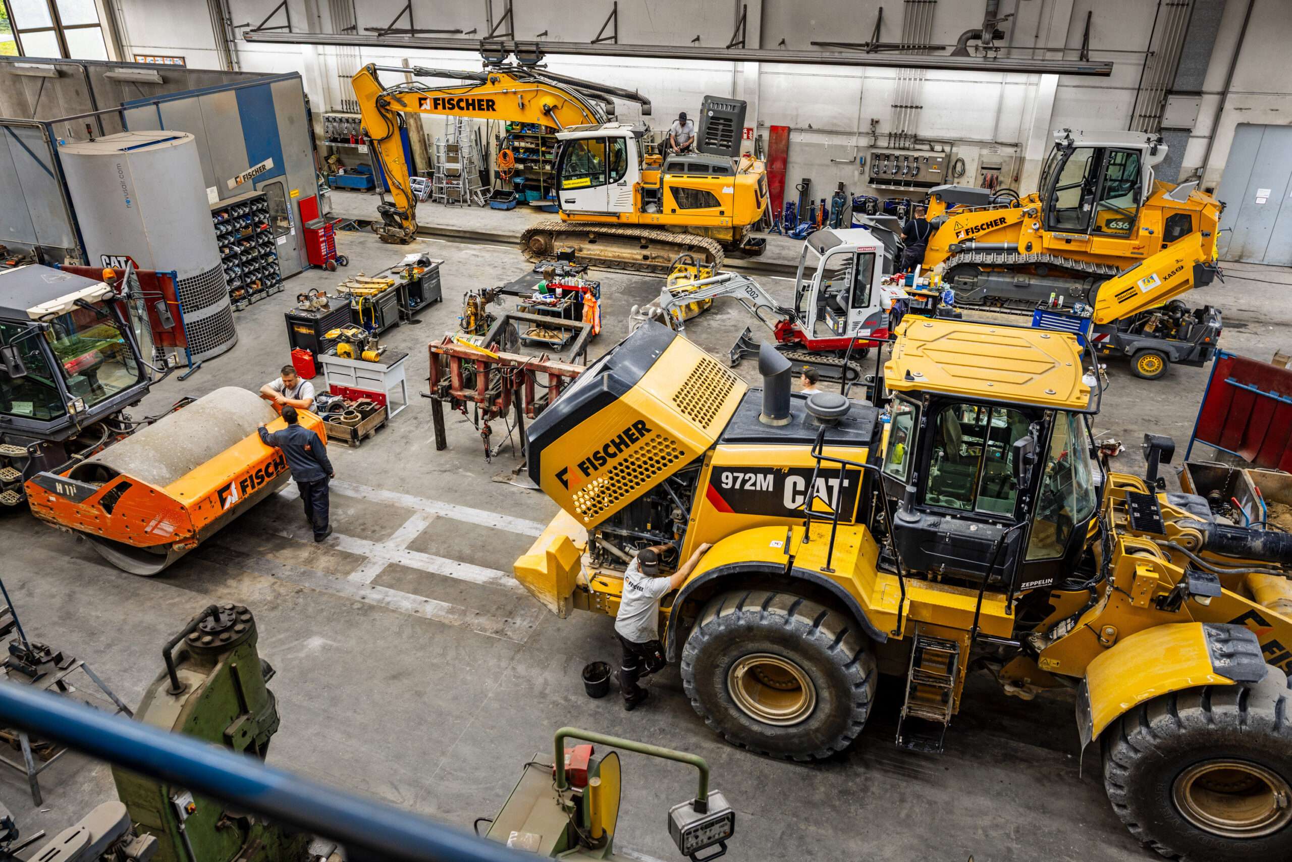 Land- und Baumaschinenwerkstatt von oben